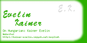 evelin kainer business card
